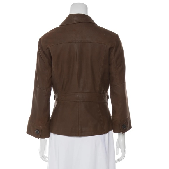 Weekend Max Mara Leather Utility Jacket - Picture 2 of 15